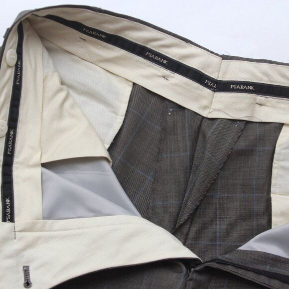 46L Jos A Bank 2 Piece Suit Blazer Sportcoat 36W Pants Grey Wool D090510 - Picture 10 of 16